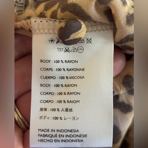 Faithfull the Brand Marie Louise Mila Leopard Animal Print Midi Dress 6 - Picture 7 of 9